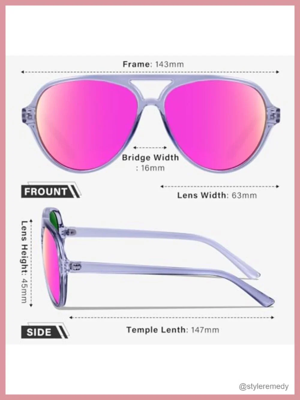 Polarized Aviator Sunglasses with Flexible Tangle-Free Frame for Running &